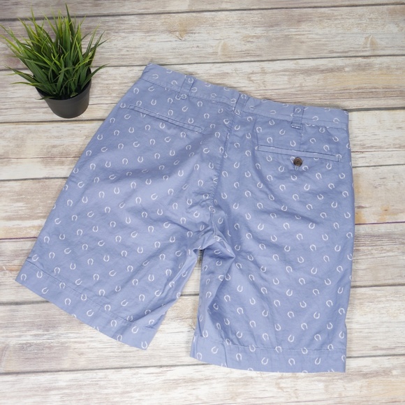 J Crew Blue Horseshoe Gramercy Shorts Size 30W - Picture 5 of 6